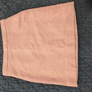 J. Crew Pink Herringbone Mini Skirt